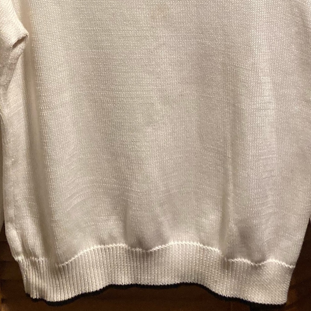 Lauren Ralph Lauren White & Black Knit Boatneck Sweater - Picture 9 of 16